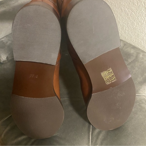 NWOB Tory Burch 'Derby' Leather Riding Boots In Saddle Brown - Size 8.5 - Picture 9 of 16